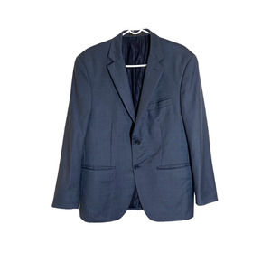 Men's Tasso Elba Classic 2 Button Sports Coat Blazer Blue Size 40